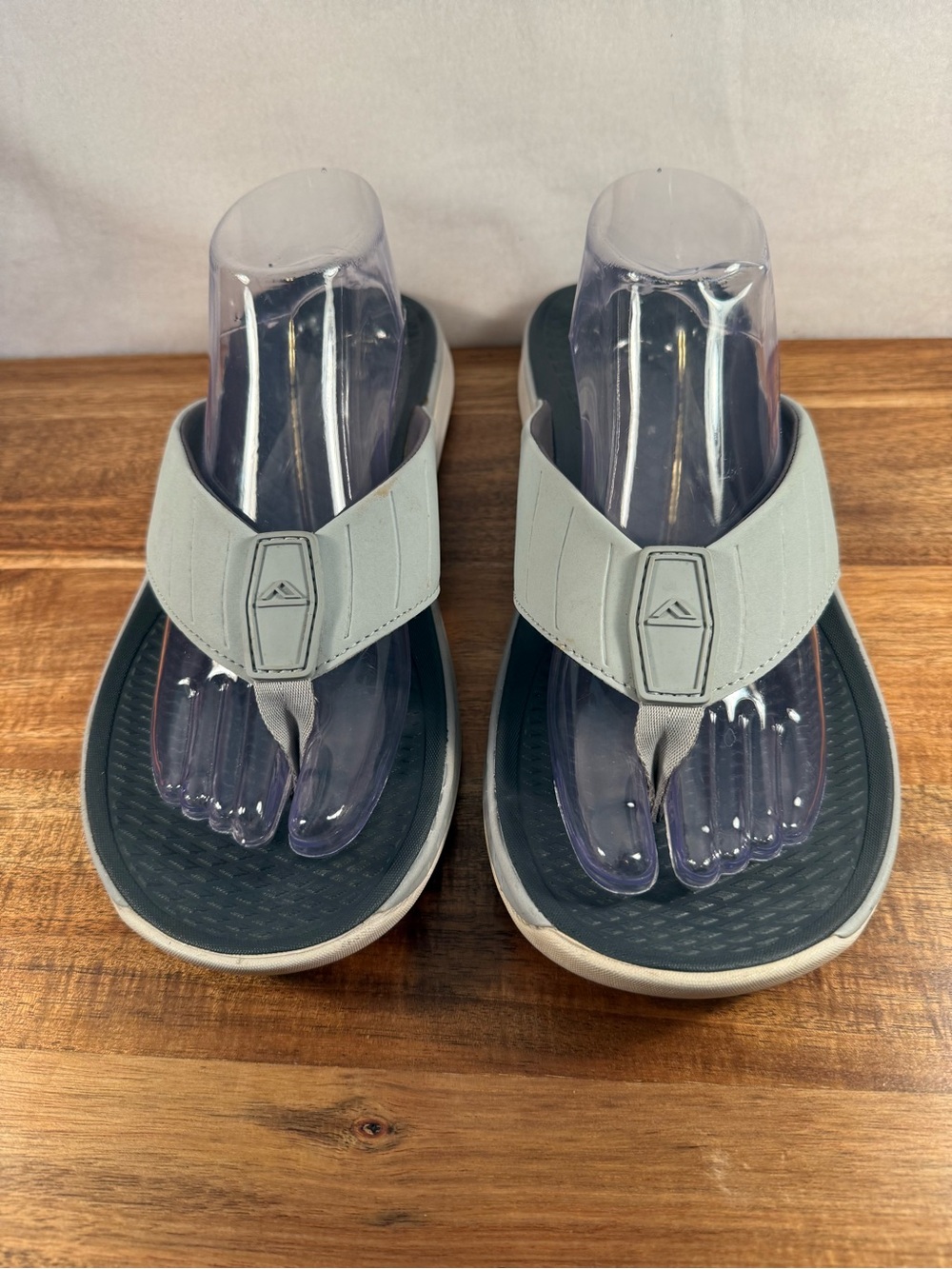 Reef Men's Deckhand Water Friendly Flip Flops Grey Size 11